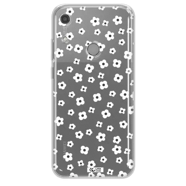 Five Petal White Flower Huawei Y6S Clear TPU Case