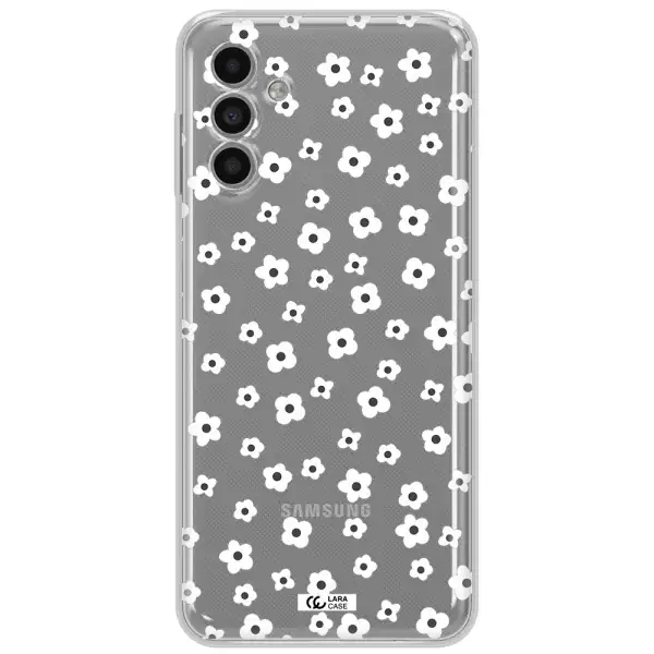 Five Petal White Flower Samsung A13 5G Clear Tpu Case