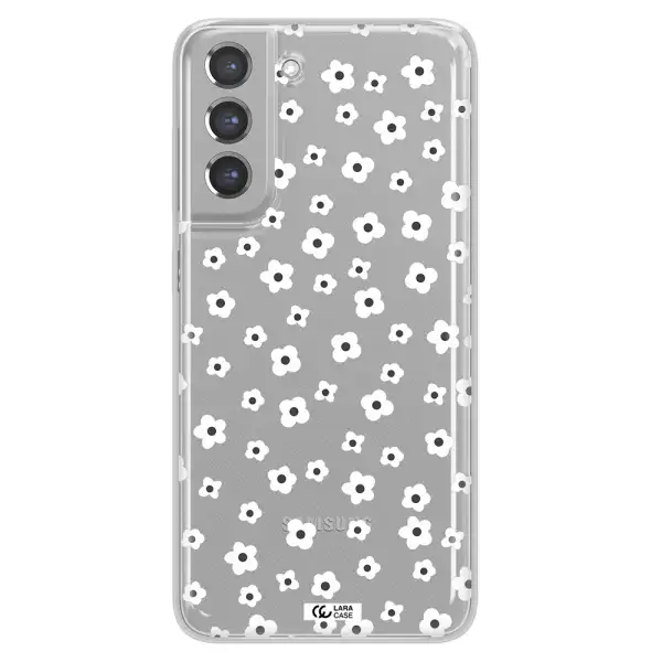 Five Petal White Flower Samsung A21 Fe Clear TPU Case