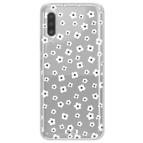 Five Petal White Flower Samsung A90 Clear TPU Case