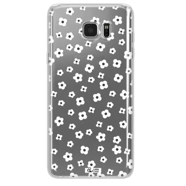 Five Petal White Flower Samsung Note 5 Clear TPU Case