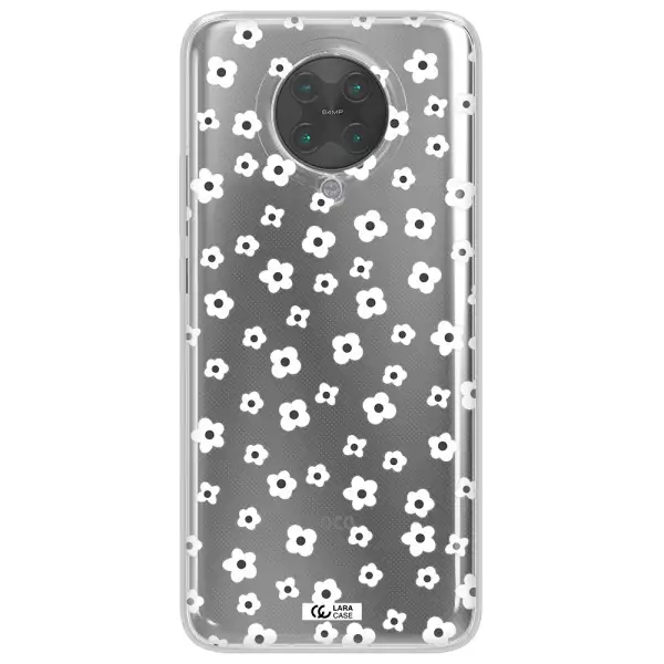 Five Petal White Flower Xiaomi Poco F2 Pro Clear TPU Case