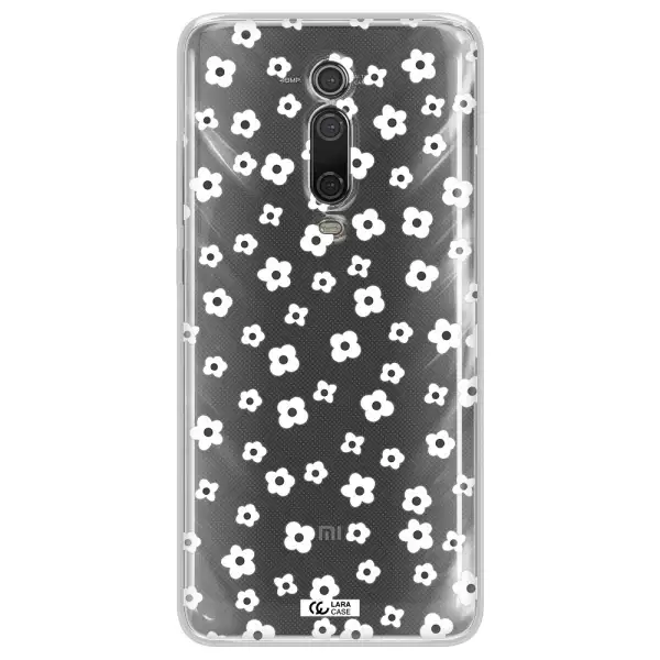Five Petal White Flower Xiaomi Redmi K20 Clear Tpu Case