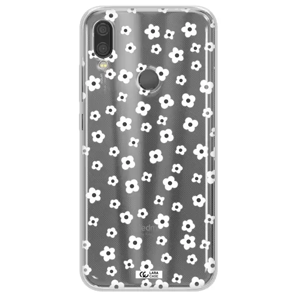 Five Petal White Flower Xiaomi Redmi Note 7 Clear TPU Case