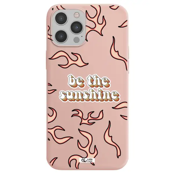 Be The Sunshine Apple iPhone 12 pro max Silicone pastel pink Case