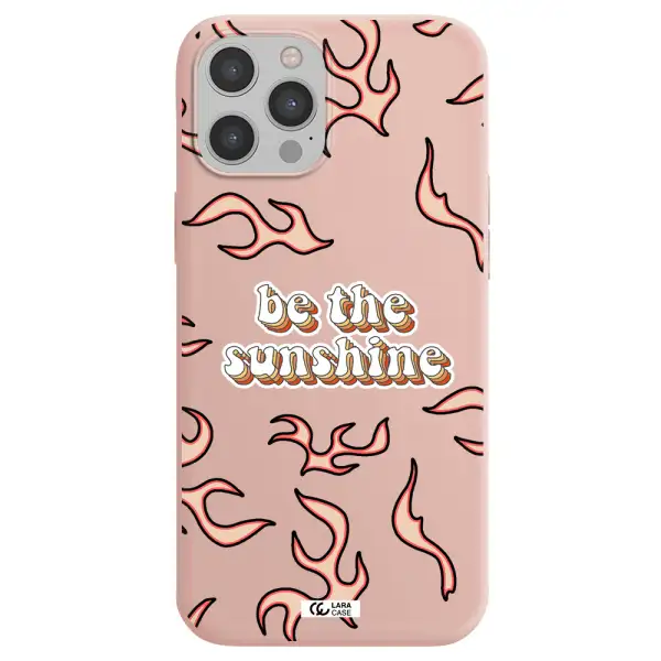 Be The Sunshine Apple iPhone 12 pro Silicone pastel pink Case