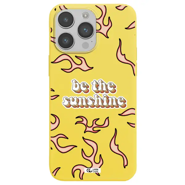 Be The Sunshine Apple iPhone 14 pro max Silicone canary yellow Case