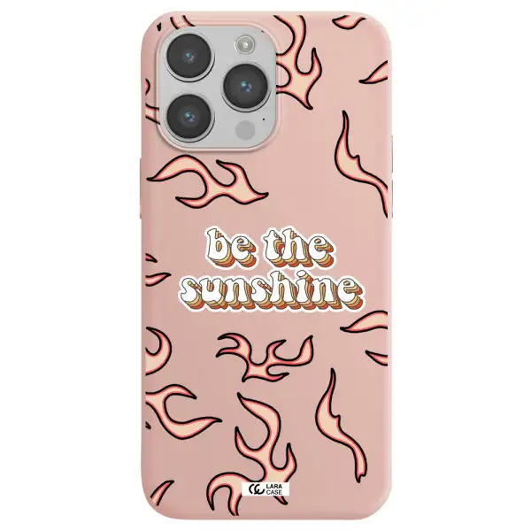 Be The Sunshine Apple iPhone 14 pro Silicone pastel pink Case