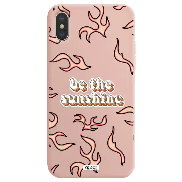 Be The Sunshine Apple iPhone X Silicone pastel pink Case