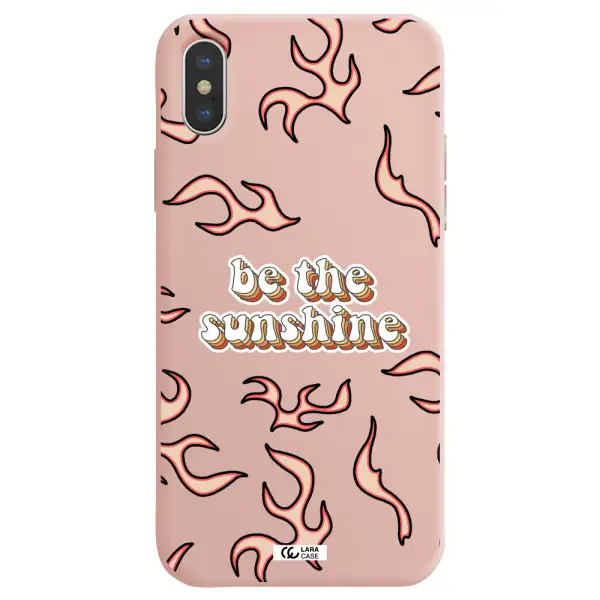 Be The Sunshine Apple iPhone XS Silicone pastel pink Case