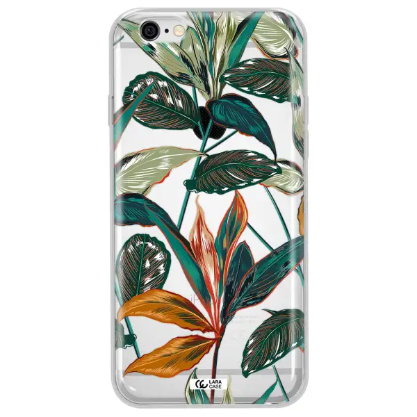 Colorful Tropical Leaves Apple iPhone 6 plus Clear TPU Case