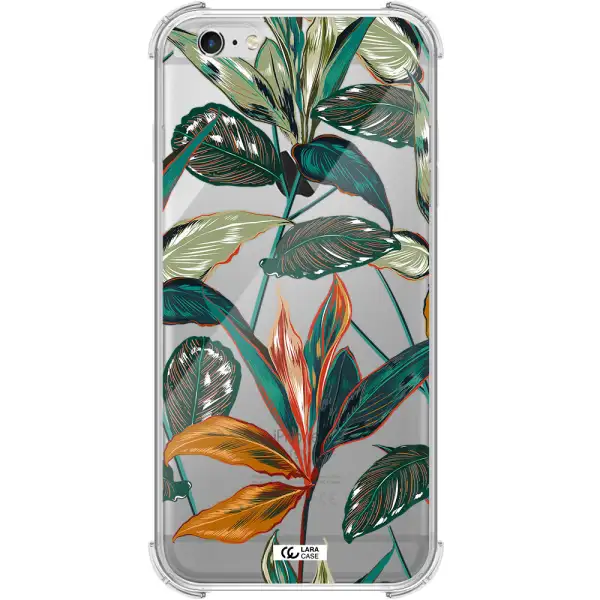 Colorful Tropical Leaves Apple iPhone 6S Clear PC Case