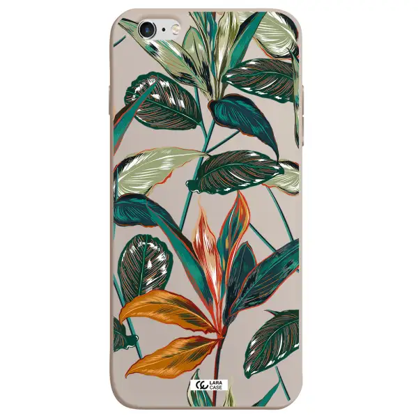 Colorful Tropical Leaves Apple iPhone 6S Silicone Stone Case