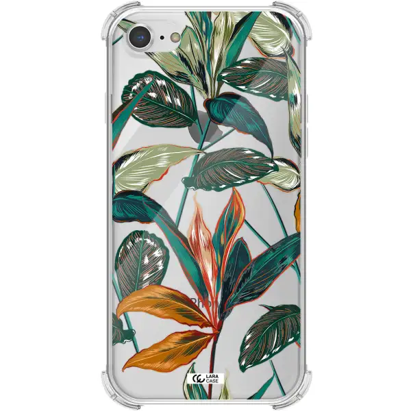 Colorful Tropical Leaves Apple iPhone 7 Clear PC Case