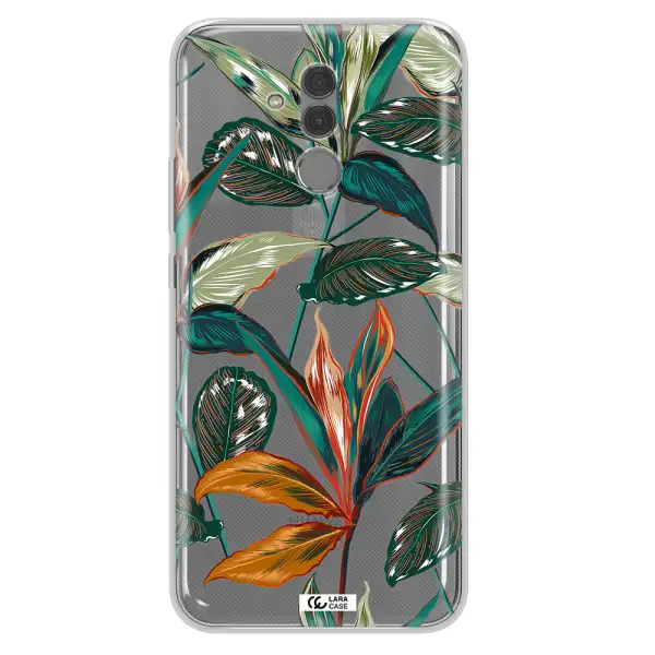 Colorful Tropical Leaves Huawei Mate 20 Lite Clear TPU Case
