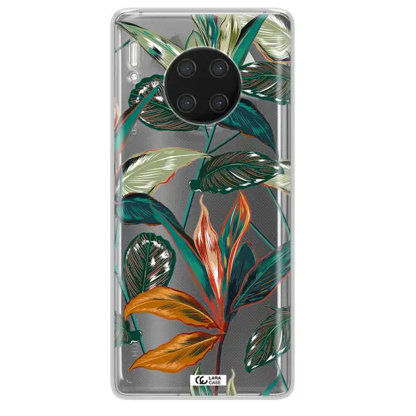 Colorful Tropical Leaves Huawei Mate 30 Pro Clear TPU Case