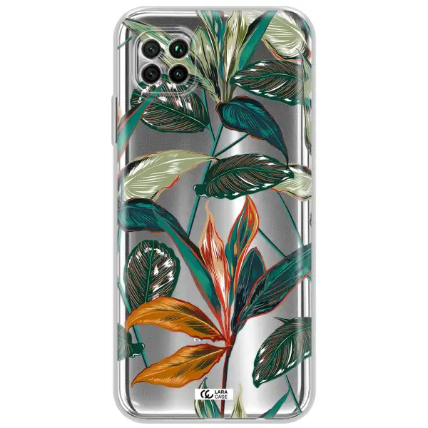 Colorful Tropical Leaves Huawei Nova 7I Clear Tpu Case