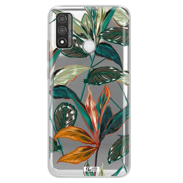 Colorful Tropical Leaves Huawei P Smart 2020 Clear TPU Case