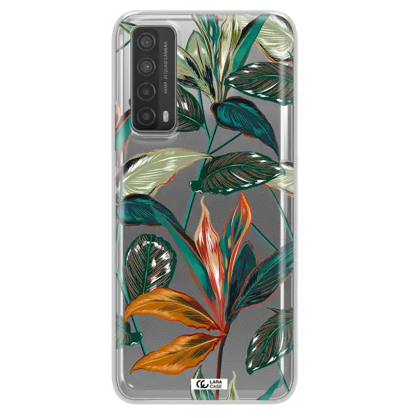 Colorful Tropical Leaves Huawei P Smart 2021 Clear TPU Case