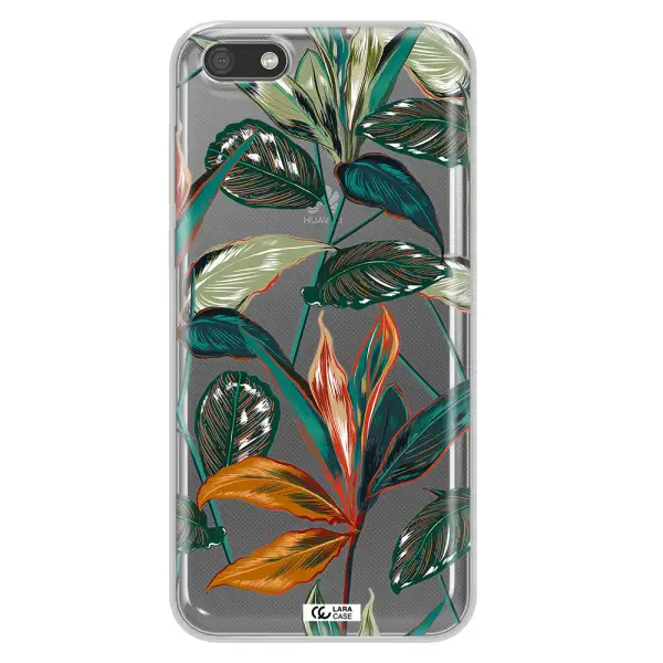Colorful Tropical Leaves Huawei Y5 2018 Clear TPU Case