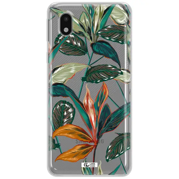 Colorful Tropical Leaves Samsung A01 Core Clear Tpu Case