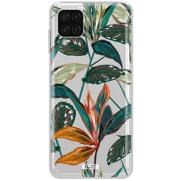 Colorful Tropical Leaves Samsung A12 4g Clear TPU Case