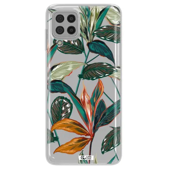 Colorful Tropical Leaves Samsung A22 4g Clear TPU Case