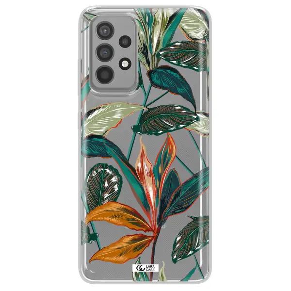 Colorful Tropical Leaves Samsung A52 Clear TPU Case