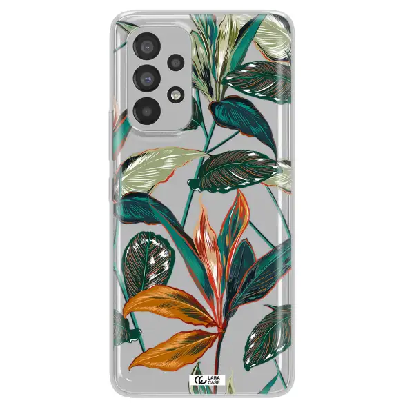 Colorful Tropical Leaves Samsung A53 Clear TPU Case