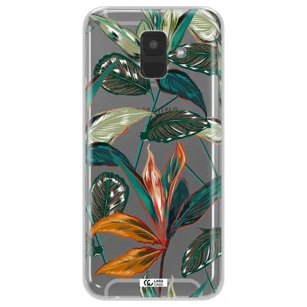 Colorful Tropical Leaves Samsung A6 Clear TPU Case