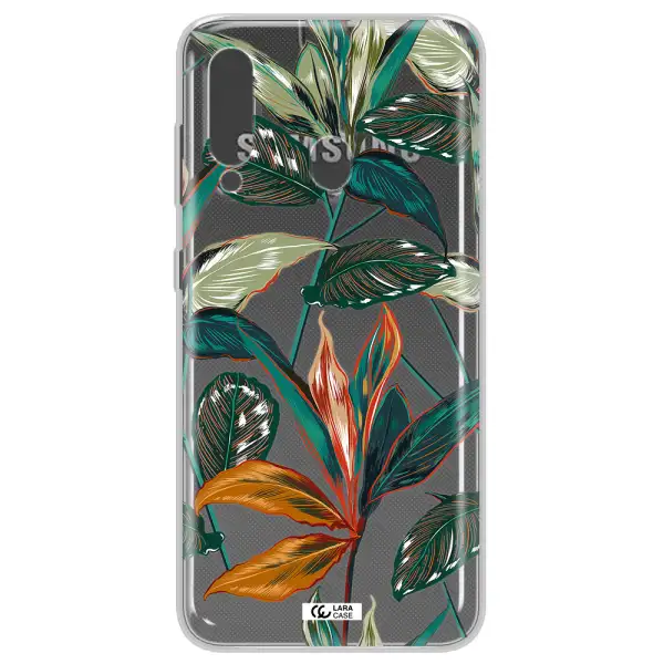 Colorful Tropical Leaves Samsung A60 Clear TPU Case
