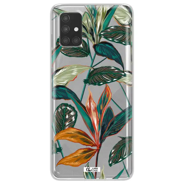 Colorful Tropical Leaves Samsung A71 Clear TPU Case