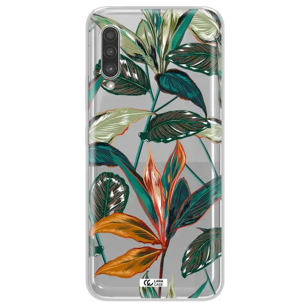 Colorful Tropical Leaves Samsung A90 Clear TPU Case