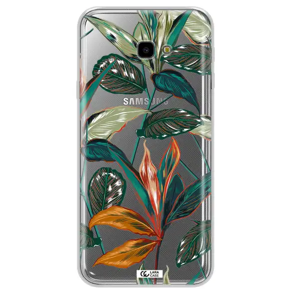 Colorful Tropical Leaves Samsung J4 Plus Clear TPU Case
