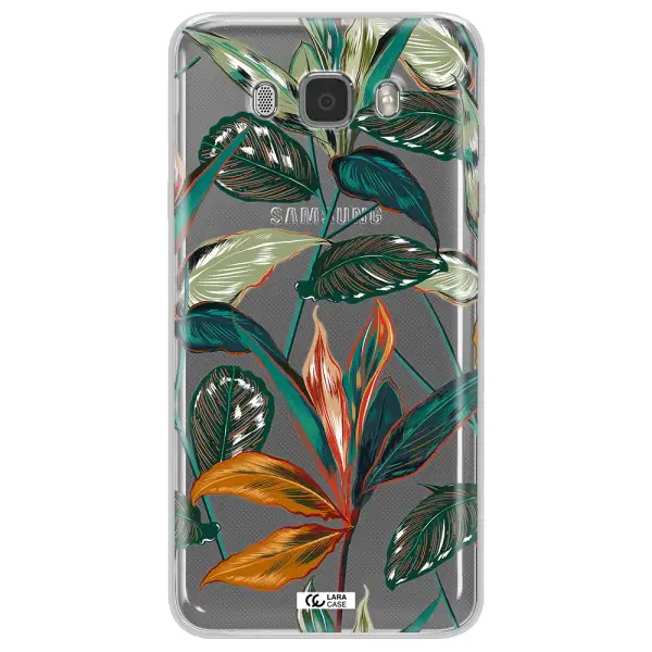 Colorful Tropical Leaves Samsung J7 2016 Clear TPU Case
