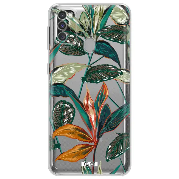 Colorful Tropical Leaves Samsung M30S Clear TPU Case