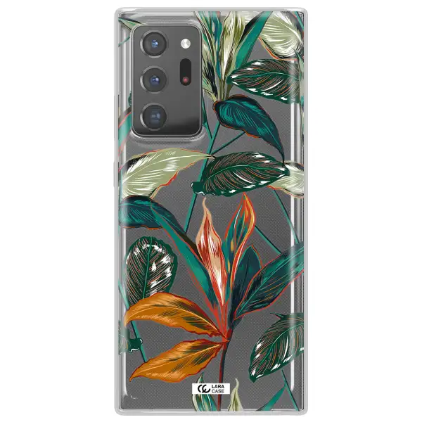 Colorful Tropical Leaves Samsung Note 20 Ultra Clear TPU Case