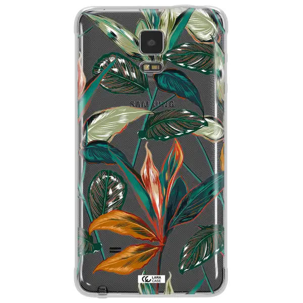 Colorful Tropical Leaves Samsung Note 4 Clear TPU Case