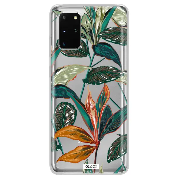 Colorful Tropical Leaves Samsung S 20 Plus Clear TPU Case