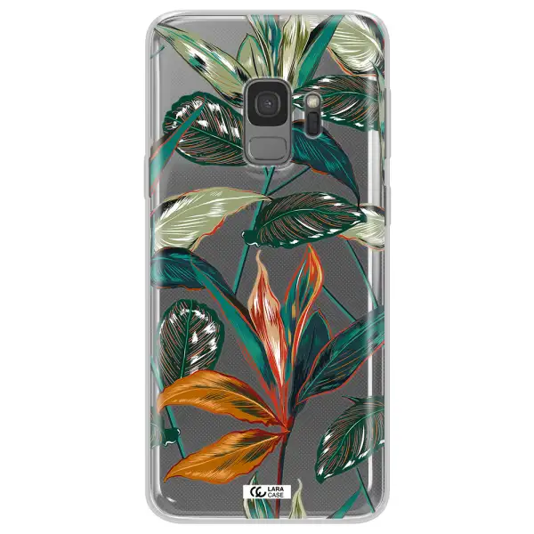 Colorful Tropical Leaves Samsung S9 Clear TPU Case