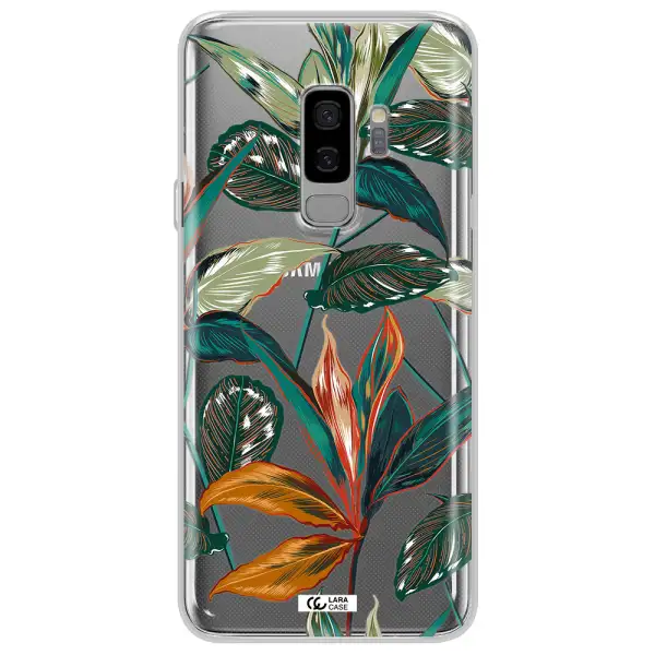 Colorful Tropical Leaves Samsung S9 Plus Clear TPU Case