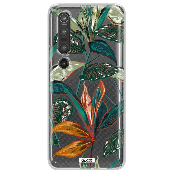 Colorful Tropical Leaves Xiaomi Mi 10 Pro Clear TPU Case