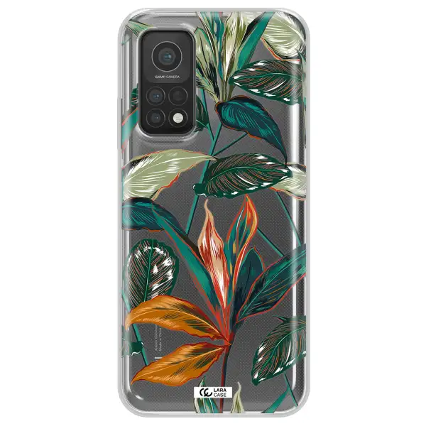 Colorful Tropical Leaves Xiaomi Mi 10T Clear TPU Case