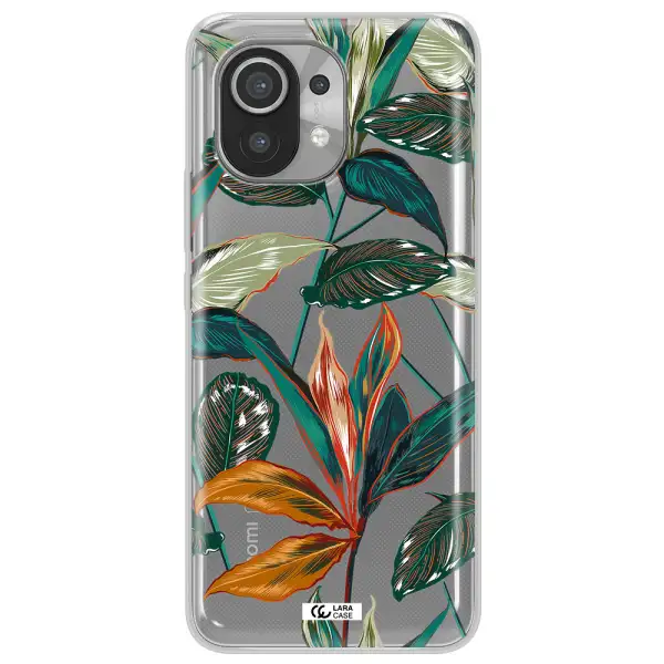 Colorful Tropical Leaves Xiaomi Mi 11 Clear TPU Case