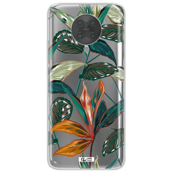 Colorful Tropical Leaves Xiaomi Poco F2 Pro Clear TPU Case