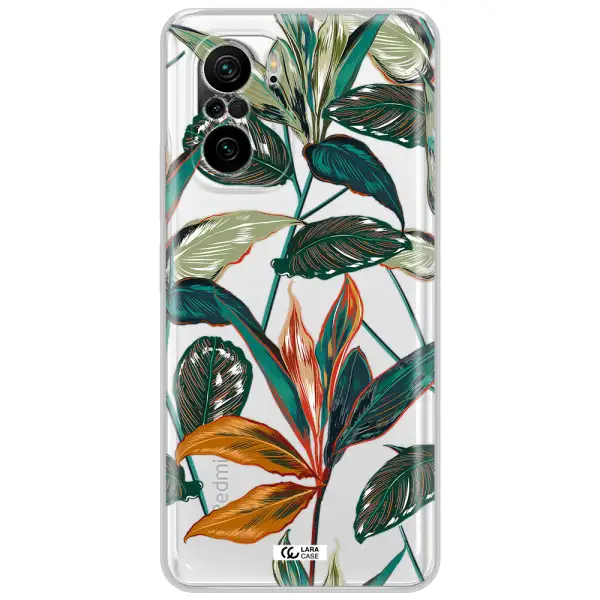 Colorful Tropical Leaves Xiaomi Poco F3 Clear Tpu Case