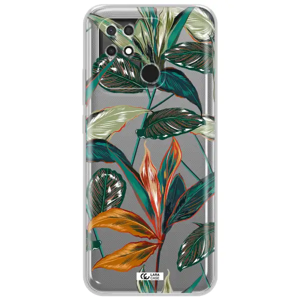Colorful Tropical Leaves Xiaomi Redmi 10C Clear TPU Case