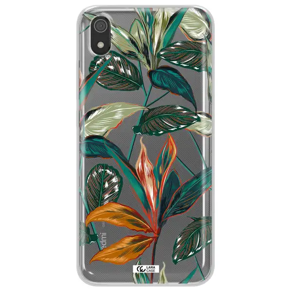 Colorful Tropical Leaves Xiaomi Redmi 7A Clear TPU Case