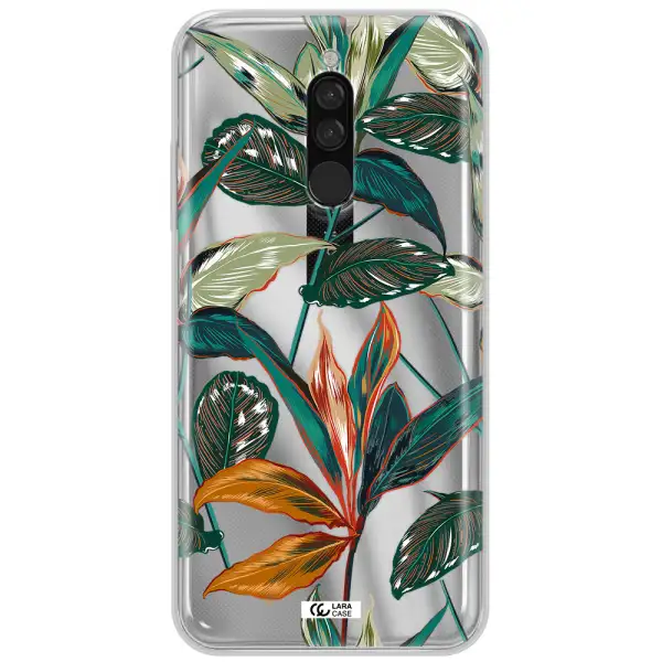 Colorful Tropical Leaves Xiaomi Redmi 8 Clear Tpu Case