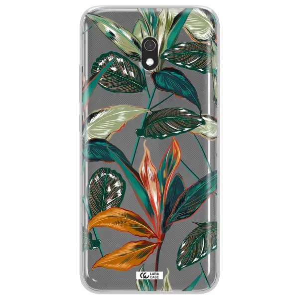 Colorful Tropical Leaves Xiaomi Redmi 8A Clear TPU Case